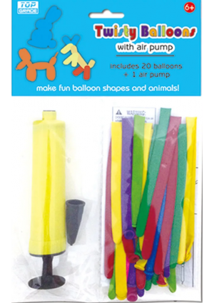 Round & Long Animal Balloons 20/PK with Pump & Guide: Unleash Your Creativity!