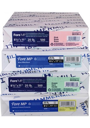COLORED COPY PAPER 8.5" x 11" – ASSORTED BRIGHT PRINTER PAPER, 500 SHEETS PACK FOR CLASSROOM CRAFTS, OFFICE PRINTING & DIY PROJECTS