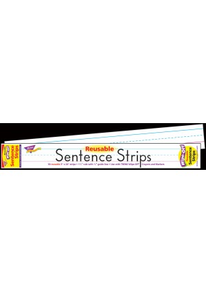 Wipe Off Sentence Strips- 30/pk- 24"