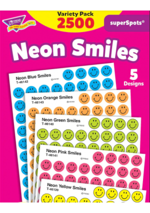 Sticker Variety Packs Neon Smiles