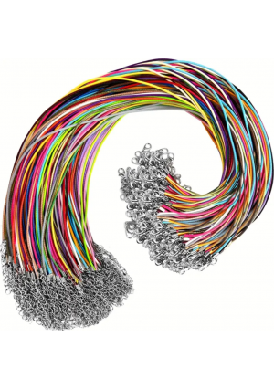 Leather Necklace String With Buckle, 10/pc
