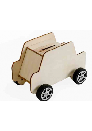 DIY Wooden Car Piggy Bank Kit – Kids’ Build & Paint Arts and Crafts Toy