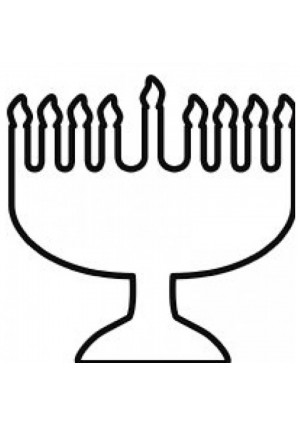 Menorah Cardstock Cutout