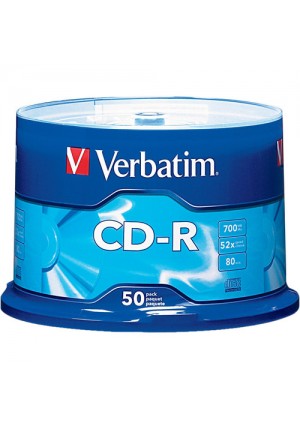 Verbatim CD-R Blank Discs, 700MB 52x Speed, 50-Pack Spindle