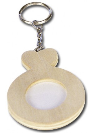 Wood Round Key Chain Frame