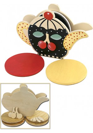 Tea Kettle Coaster Set