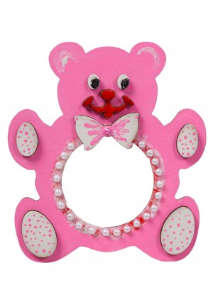 Wood Teddy Bear Picture Frame