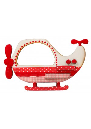 Wood Helicopter  Picture Frame