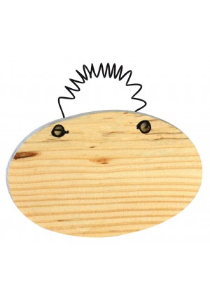Wood Door Sign Oval 3" x 4"