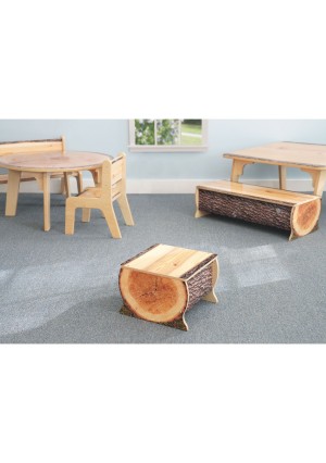 Nature View Live Edge Small Log Bench 10H 
