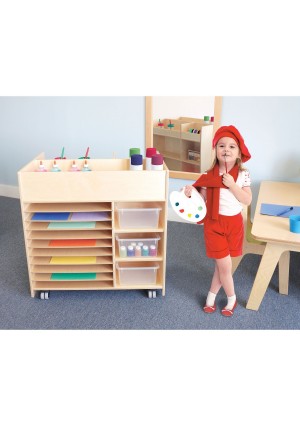 Deluxe Mobile Art Supply Cart