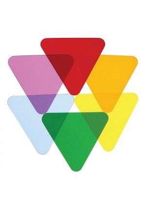 Color Wheel Triangles - Set Of Six