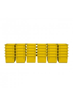 YELLOW CUBBY W/ LID TRAY SET OF 30