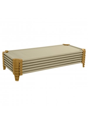Toddler Cot Set of (6) Unassembled- Tan