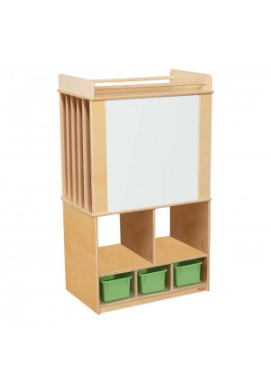 Store-It-All Teaching Center with (3) Lime Green Pastel Trays