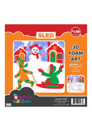 Winter Snow Theme Foam Art – Snowflake & Winter Foam Craft Kit for Classrooms, Crafts & Kids Activities