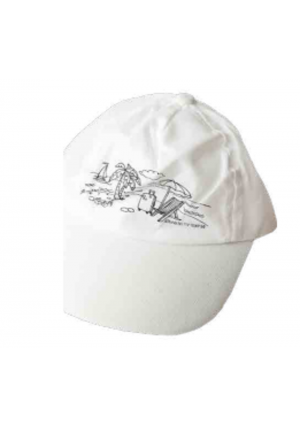 White DIY Cap with Print