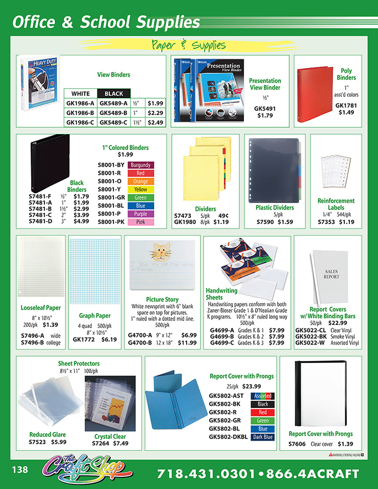 page 138 - Click on any part number to order