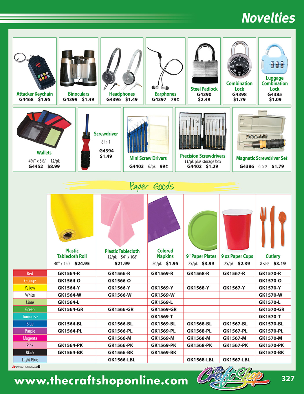 superpage 327 - Click on any part number to order